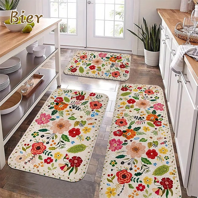 Floral Kitchen Floor Mats